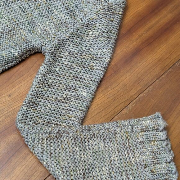 BCBG Maxazria Women's Med 2-Big Floral Button Green Loose Knit Cardigan Acrylic - Picture 7 of 16